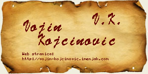 Vojin Kojčinović vizit kartica